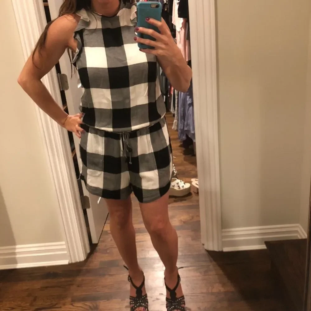 Anthropologie Cloth & Stone checkered gingham romper - Picture 15 of 15